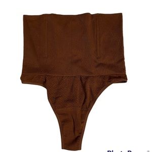 NWT shaper queen brown thong waist tummy slimmer 3X